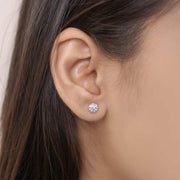 1.9 Carat Solitaire Earrings